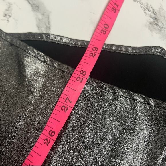 NWT IC by Connie K Metallic tie sleeve ruffle button down top Sz M - Picture 6 of 7